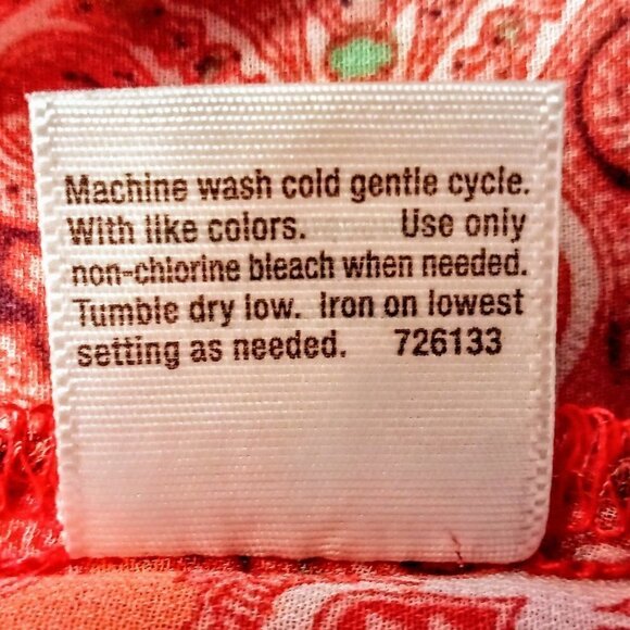 ANA Sheer Coral Paisley Print Short Sleeve Top - Picture 4 of 6